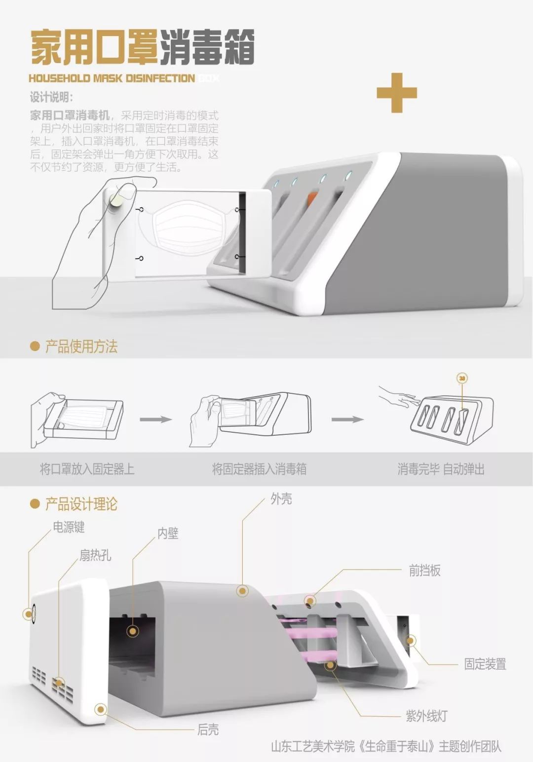 把手消毒机,语音电梯!山工艺再推一组防疫产品设计