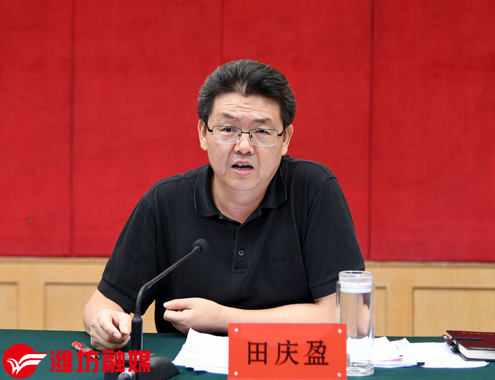 田庆盈在发言中,深入分析了潍坊发展取得的成绩和面临的问题