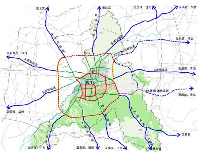 济南"三环十二射"第三块版图来了!大北环将大大优化城市框架