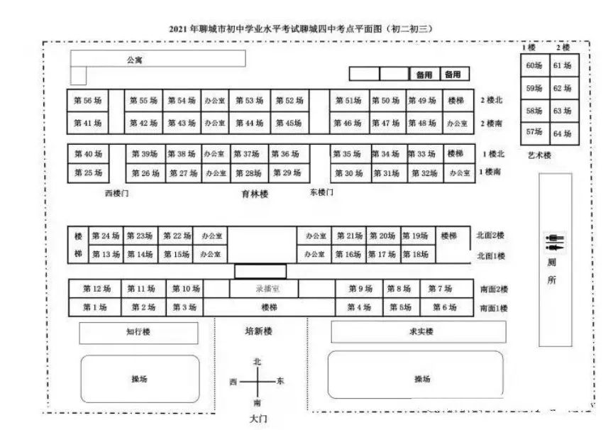 即将开考2021聊城中考考场分布图