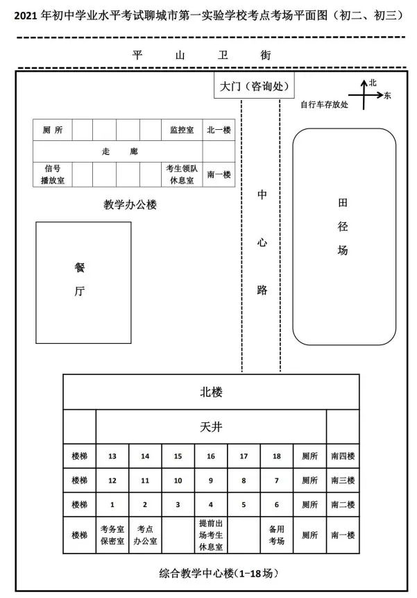 即将开考2021聊城中考考场分布图