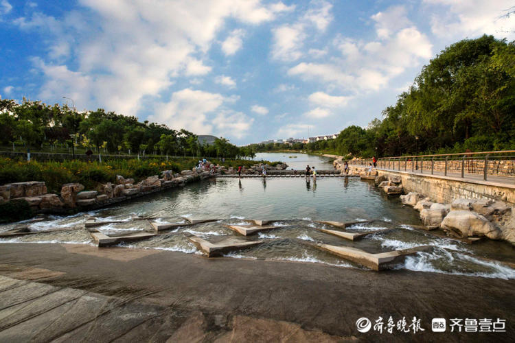 济南孟家水库成玩水胜地,遛娃