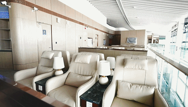 一体两舱设计探秘胶东机场山航鲁雁阁贵宾休息室