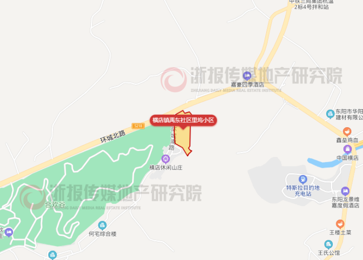 金华东阳横店地块位置图(来源:决策通)