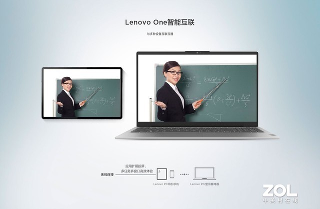 通过lenovo one,可以轻松将联想小新平板电脑pro的画面投屏到联想pc