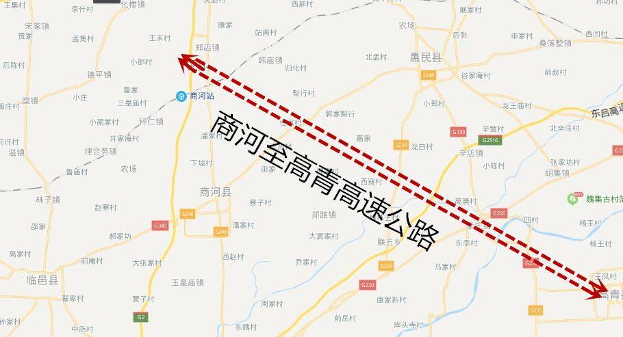 济南商河县至淄博高青县高速公布初步走向 涉及这7个乡镇
