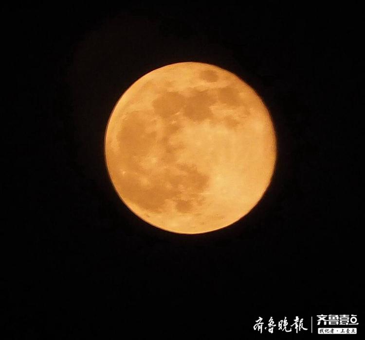 4月8日晚，离济南最近的超级月亮是这个颜色