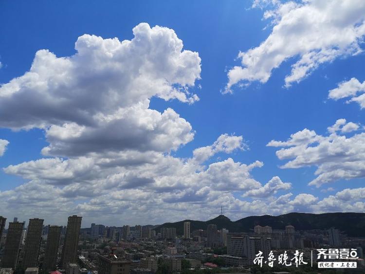 有一种美叫牛奶白+天空蓝，一夜风雨后济南市区现最美蓝天