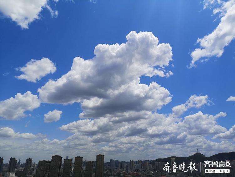 有一种美叫牛奶白+天空蓝，一夜风雨后济南市区现最美蓝天