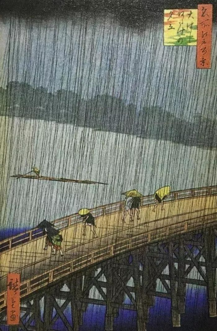 充满意境的国画风雨