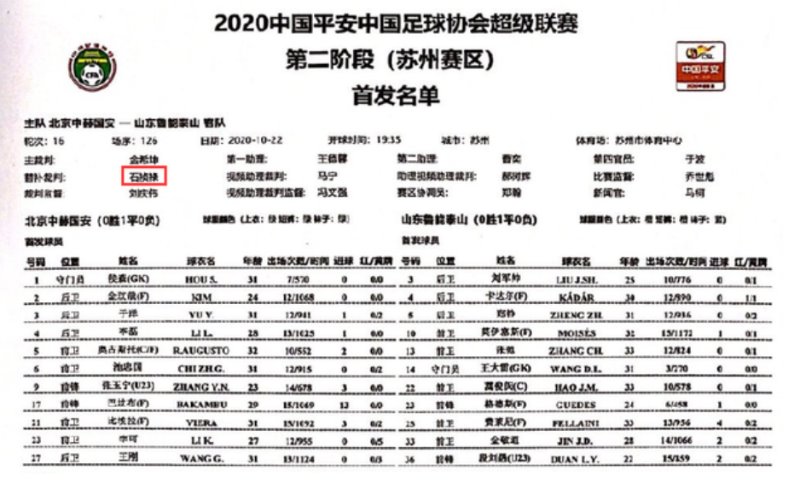 罕见！国安vs鲁能比赛增加替补裁判，或有2个原因