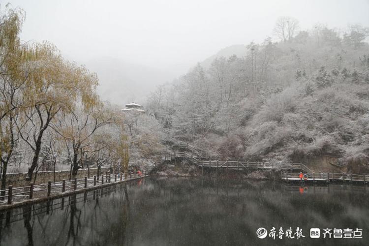 今冬济南首场降雪已抵达！九如山、跑马岭等景区银装素裹