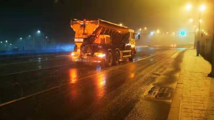 果然视频|雪花就是命令！济南城管保障泉城道路顺畅