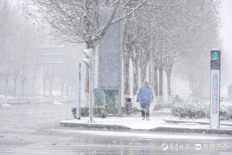 风雪交加，枣庄迎入冬以来第一场雪