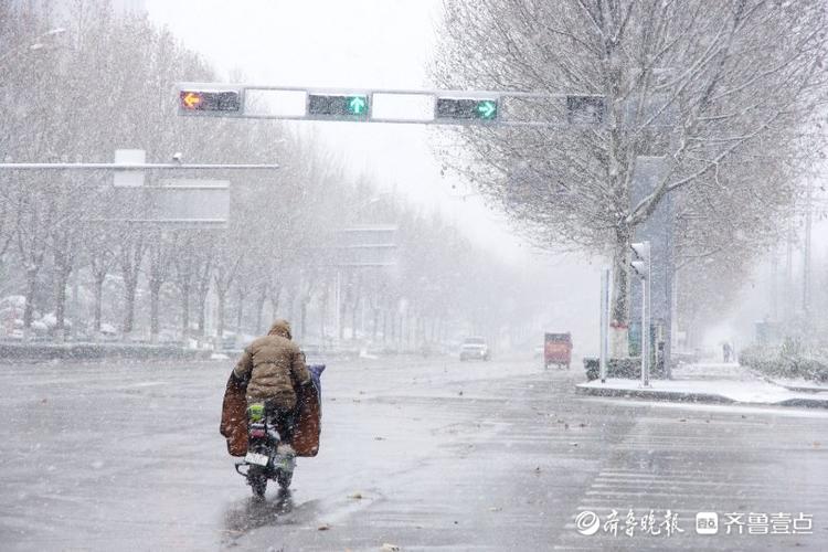 风雪交加，枣庄迎入冬以来第一场雪