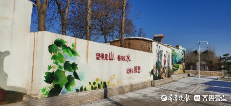 雪后鲁西东阿县艾山脚下，村庄沉浸在冬日宁静中