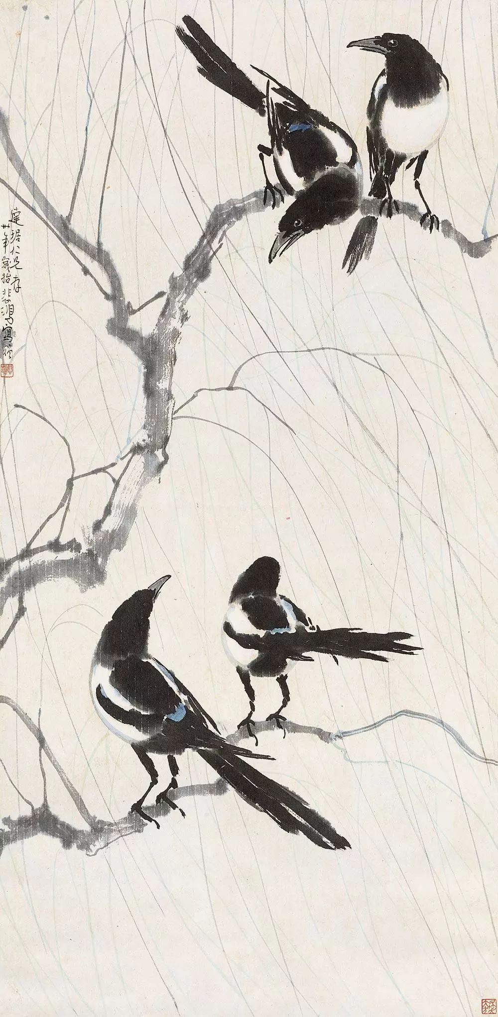 赏春徐悲鸿的喜鹊唤醒满园春色