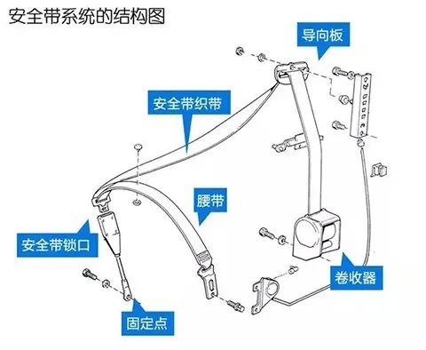 汽车安全带构造图片