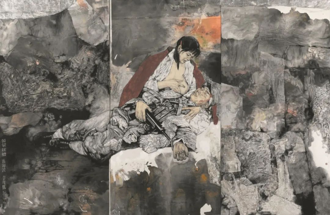 《沂蒙 红嫂》-240x122cm-国画张志强 -《马本斋与回民支队》-油画