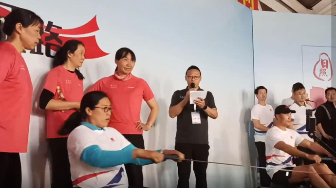Team China陆上赛艇百日创记录（日照站）开赛