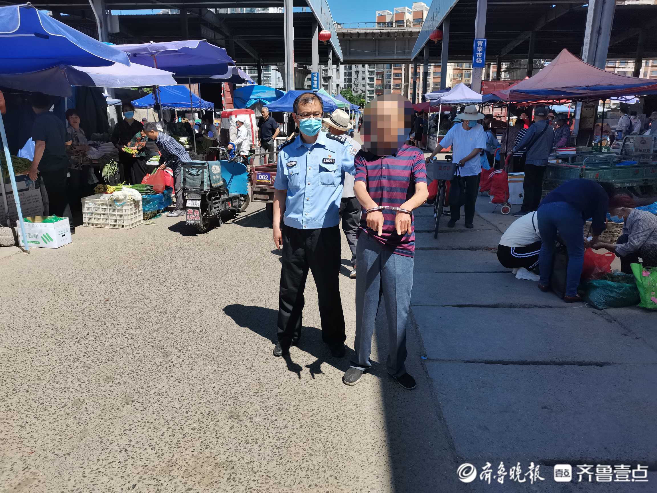 不要手机专偷现金菜市场一蟊贼被警方抓获