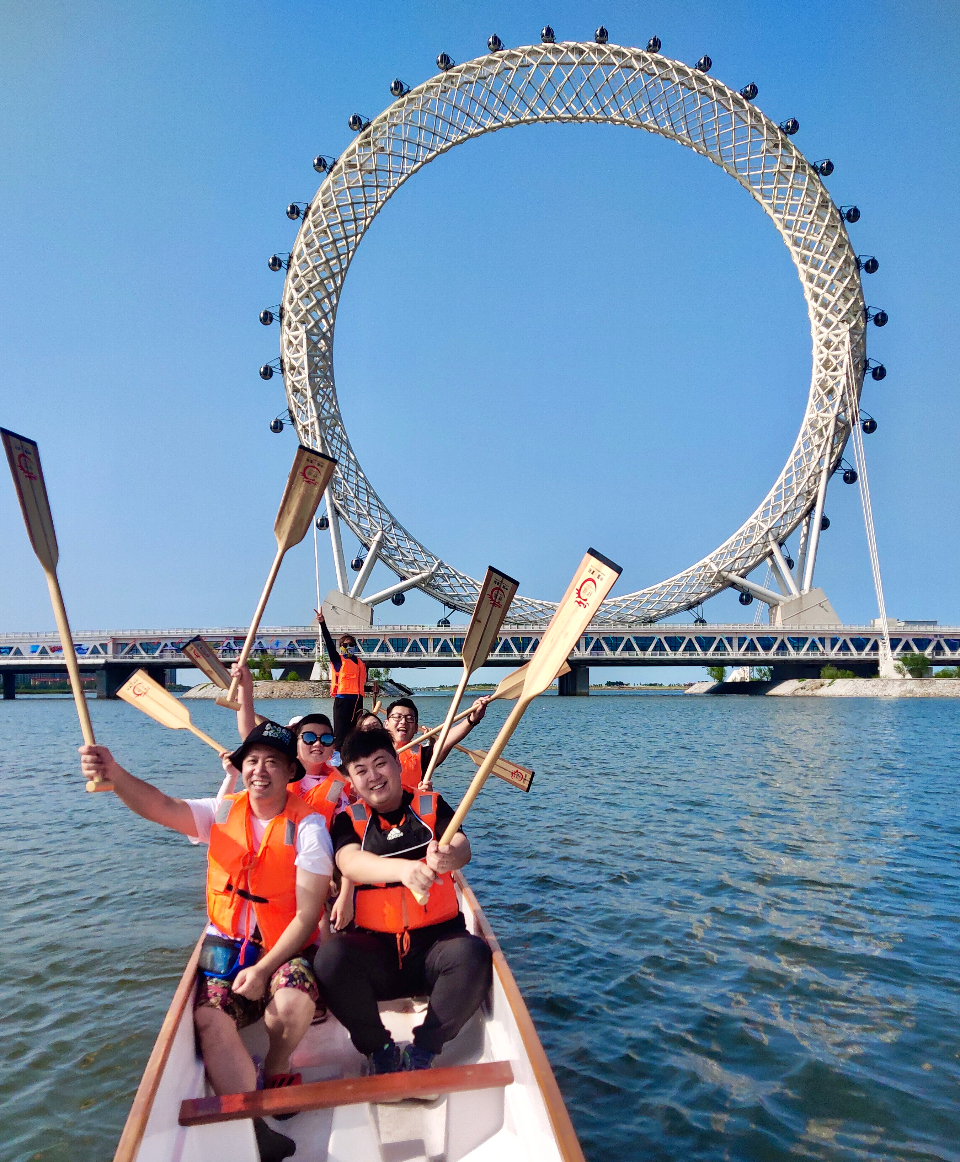 渤海之眼过端午白浪河里划龙舟