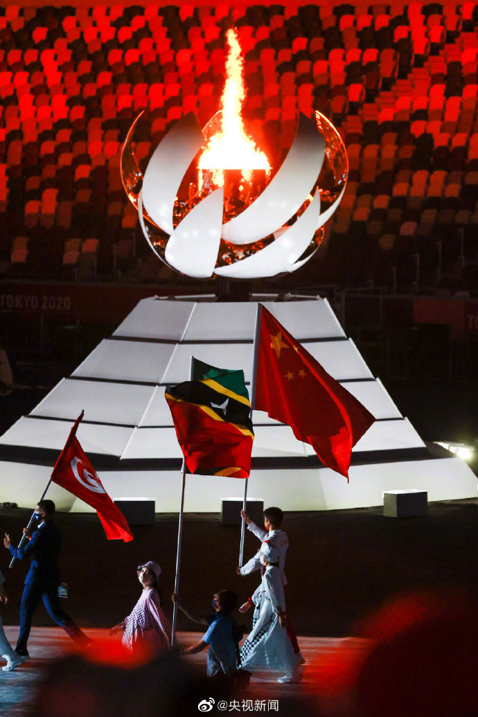 帅!东京奥运会闭幕式,苏炳添擎旗入场