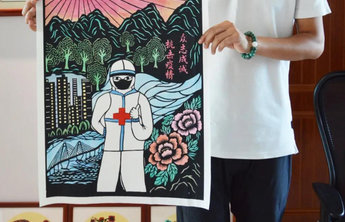 “纸短情长”!海阳“90后”创作抗疫剪纸致敬白衣天使