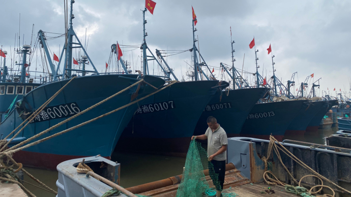 果然视频|潍坊市寿光羊口中心渔港的准备工作在有序进行中