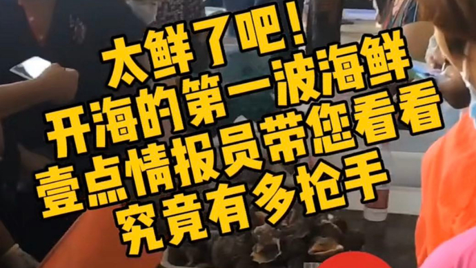 果然视频|开海第一波海鲜，究竟有多抢手！壹点情报员带你看看