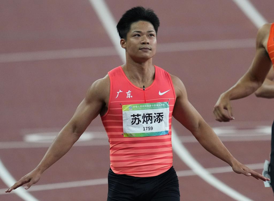 9秒95！苏炳添首夺全运会百米冠军，第10次跑入10秒大关