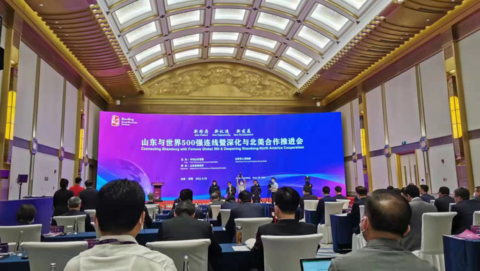 山东与世界500强连线暨深化与北美合作推进会举行
