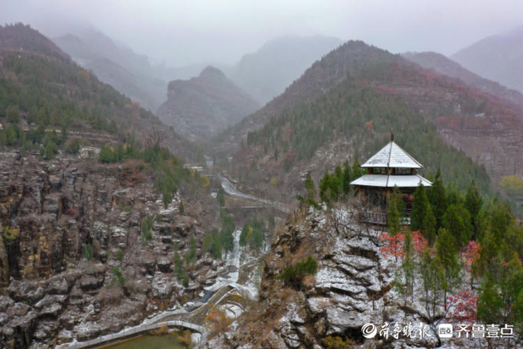 壹点图集｜初雪！潭溪山漫天雪花，这是一场深秋与初冬的相会