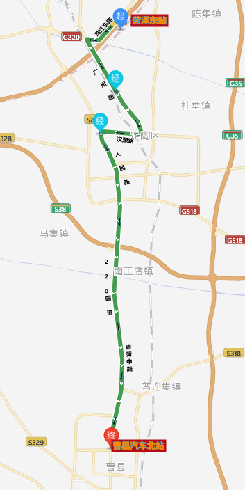 8条城际公交线路可直达菏泽东站