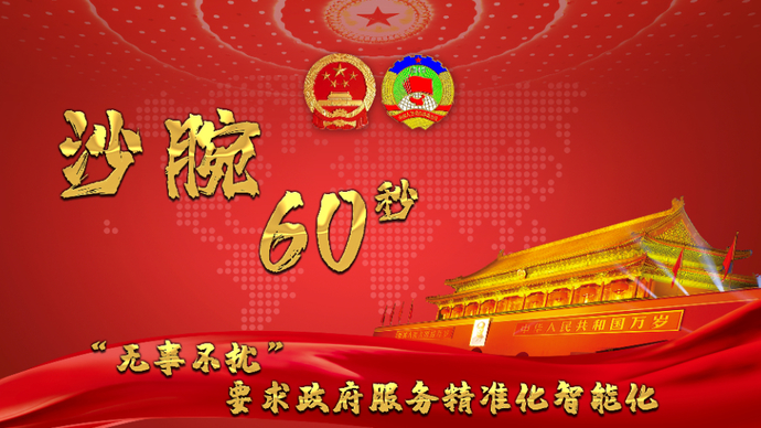 沙腕60秒|“无事不扰”，要求政府服务精准化智能化