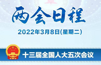 两会日程丨3月8日：全国人代会举行第二次全体会议