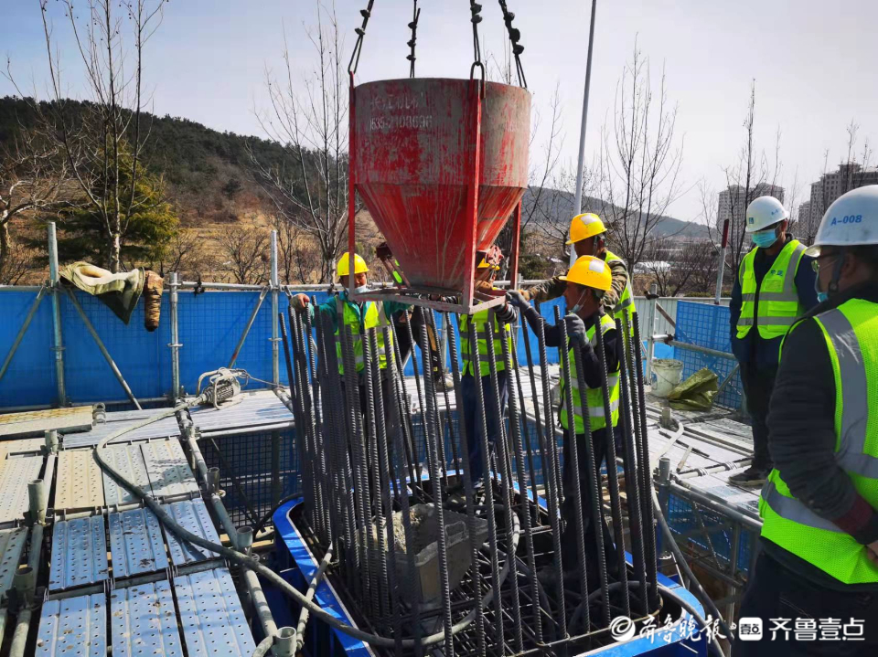 首根墩柱成功浇筑！烟台市城市快速路山海路项目迎新节点