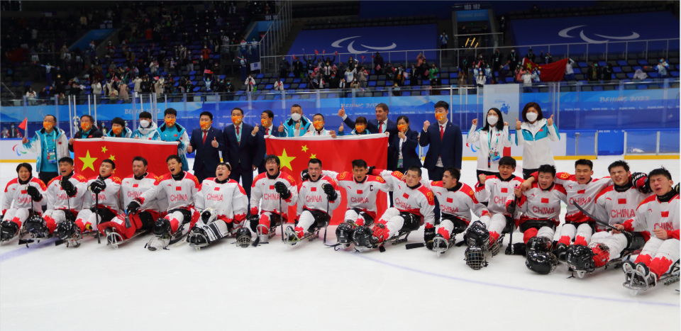 3月12日中国残奥冰球队4：0战胜韩国队赢得铜牌