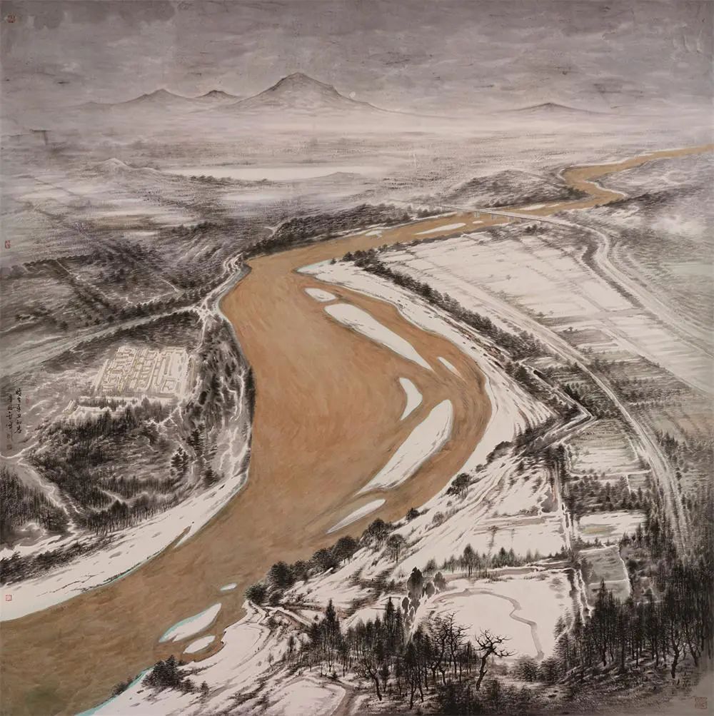 江《河源之光》 200cmx400cm 综合材料 2021年卢禹舜《永远的敦煌》