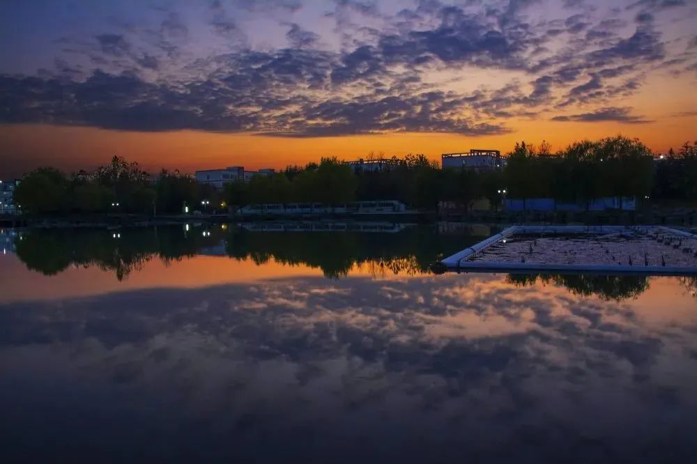 越夜越美麗青島科技大學的夜色美爆了