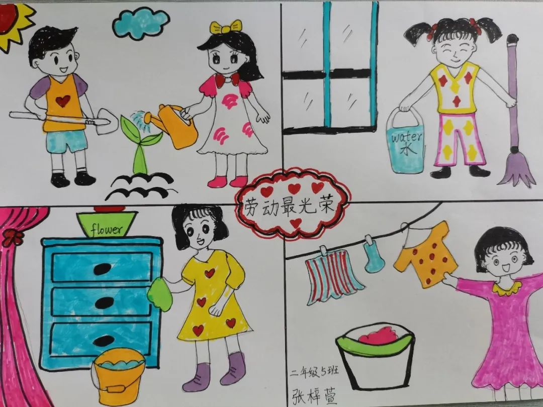幼儿园劳动节绘画作品图片
