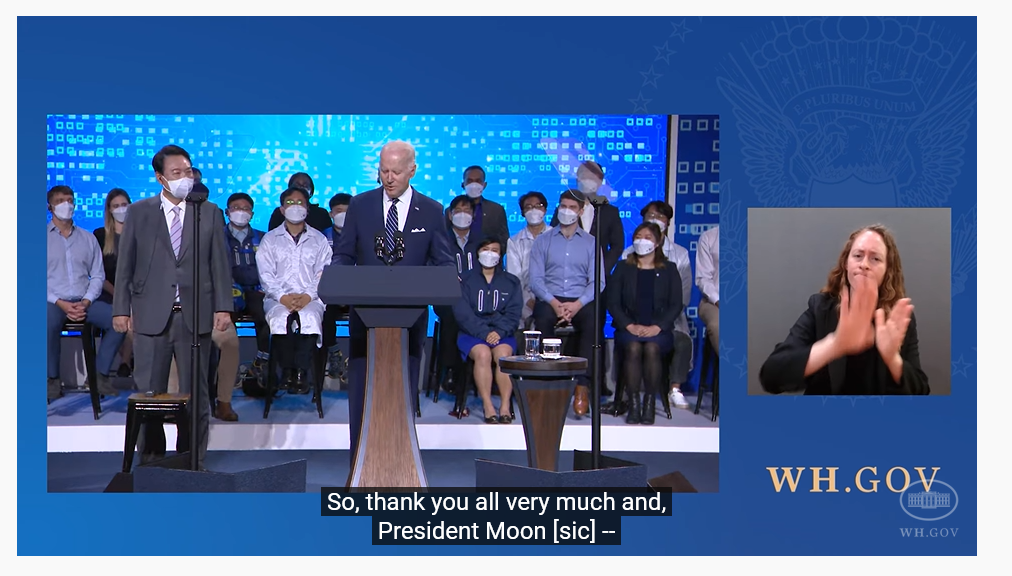 拜登又口误了：“非常感谢您，文总统……尹”