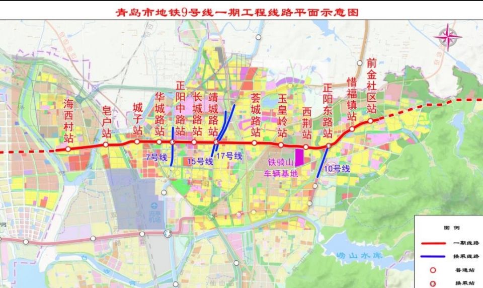 青岛地铁9号线一期、6号线二期开工，三期规划线路全部开工