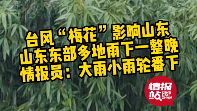果然视频|台风“梅花”影响山东，多地情报员记录山东各地降雨