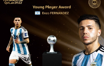 恩佐·费尔南德斯获得FIFA世界杯最佳年轻球员奖