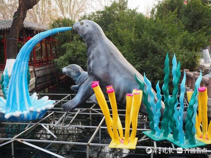提前探营！济南趵突泉兔年花灯会已初见美姿