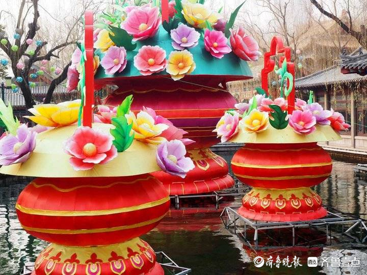 提前探营！济南趵突泉兔年花灯会已初见美姿