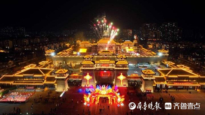 夜色璀璨,郯国古城灯光璀璨美不胜收-齐鲁晚报·齐鲁壹点