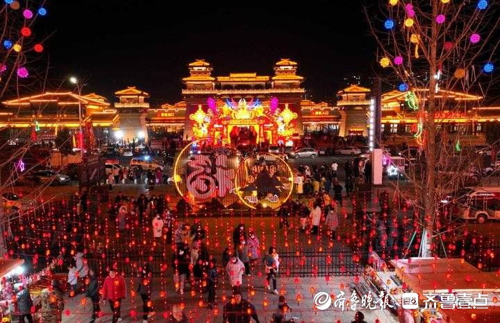 夜色璀璨,郯国古城灯光璀璨美不胜收-齐鲁晚报·齐鲁壹点