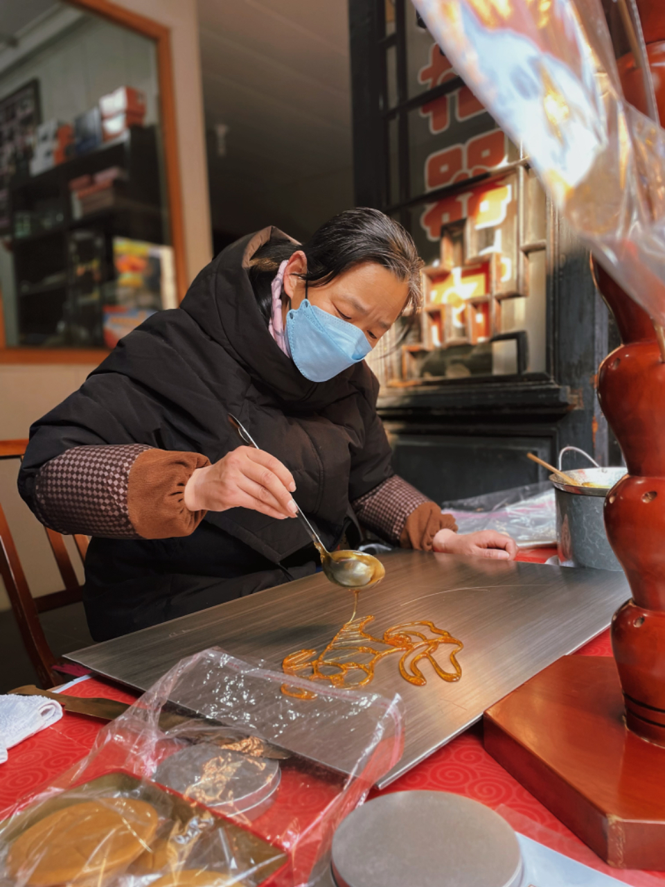 壹点图集 | 周村烧饼、糖画、烤地瓜……周村古商城满满烟火气